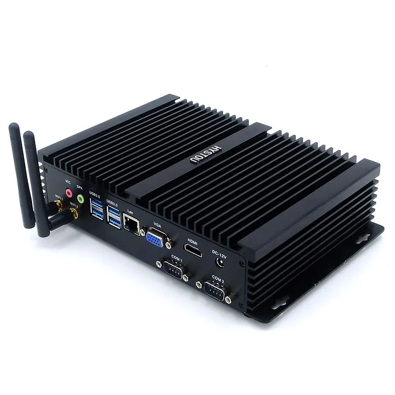 Безвентиляторный мини ПК windows 10 промышленный i5 4200u 1 6 GHz TV Box 4G RAM 64G SSD компьютер Com