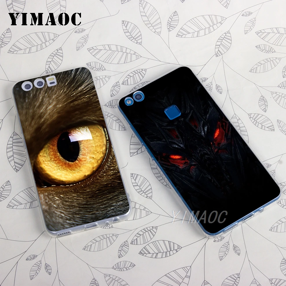 YIMAOC Eye Wood Art Soft Case for Huawei Honor 10 9 8X 8C 8 7C 7X 7A Pro 6A Lite Note Nova 3i 3 2i Y6 Y7 Y9 Prime 2018 |