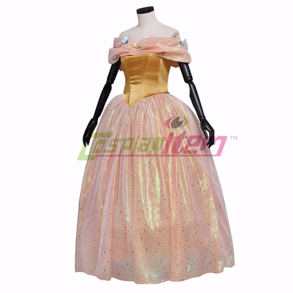 На Заказ Костюм Золушки Косплей Желтый Версия Взрослых женщин Хэллоуин Карнавал