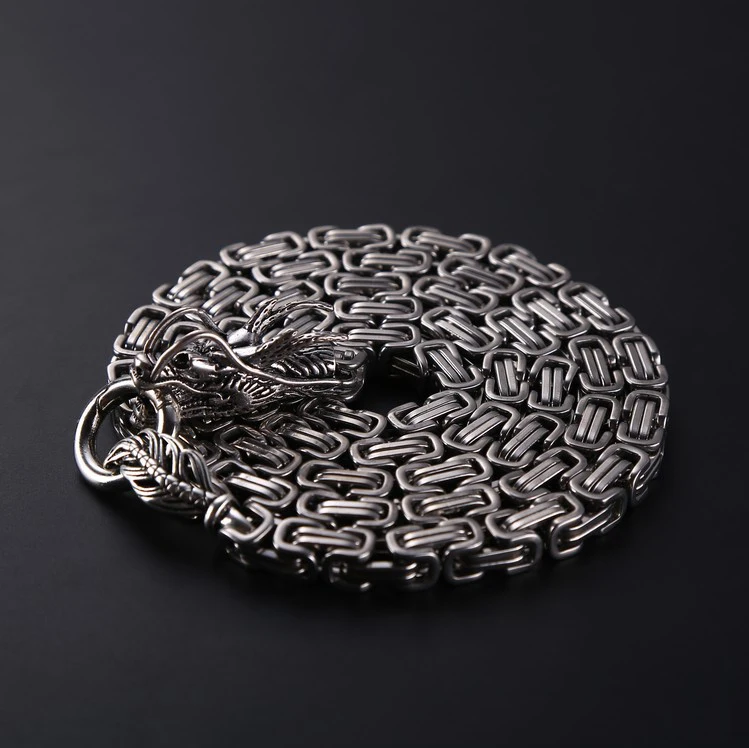 Steel color EDC Открытый Дракон хребет самообороны хлыст цепи из нержавеющей стали титана стали Киль цепи Хлыст - Цвет: Steel color