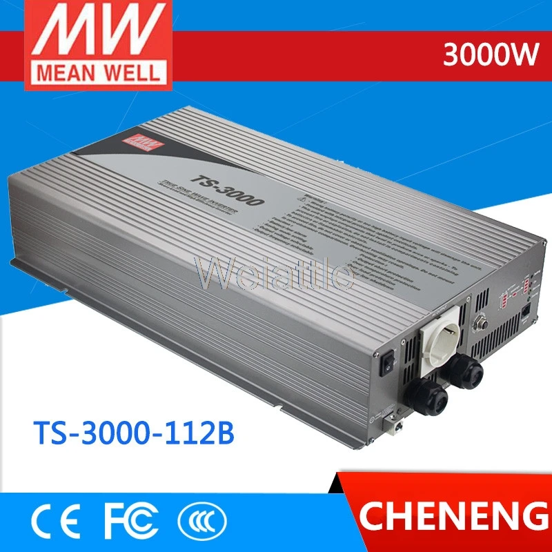 

MEAN WELL оригинальный TS-3000-112B Европейский стандарт 110 В meanwell TS-3000 3000 Вт настоящий синусоидальный DC-AC инвертор