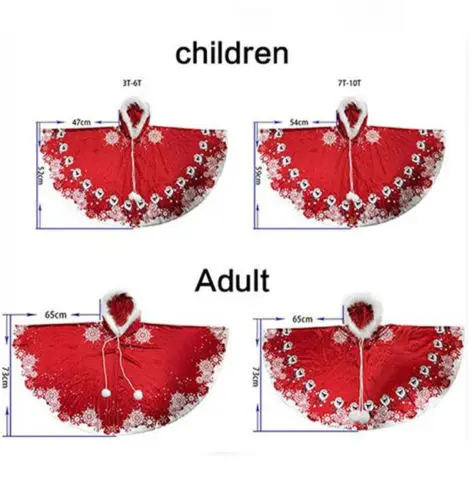 2018 детская Рождественская мода для девочек и мальчиков бархатный плащ с