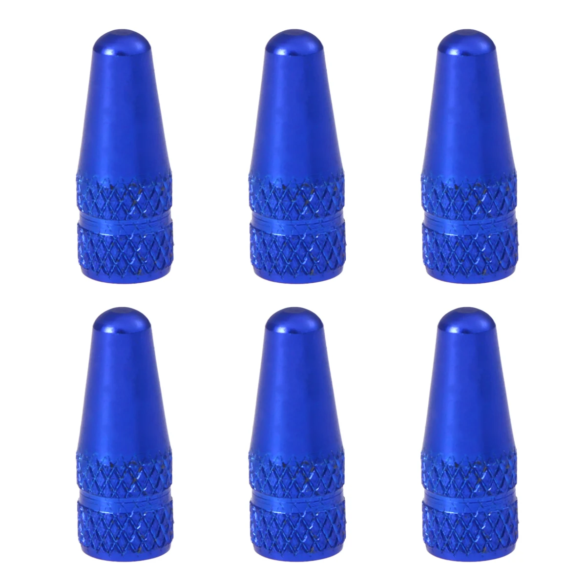 6pcs blue Велосипедный алюминиевый сплав французский клапан колпачки для MTB дорожный велосипед горный велосипед шины воздушный клапан колпачки пылезащитные крышки - Цвет: 6pcs blue