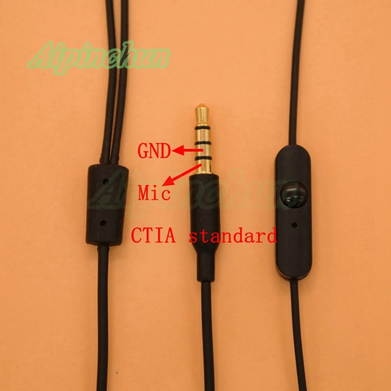 Aipinchun 3 5 мм DIY аудио кабель для наушников с микрофоном запасной провод CTIA Jack 2 цвета