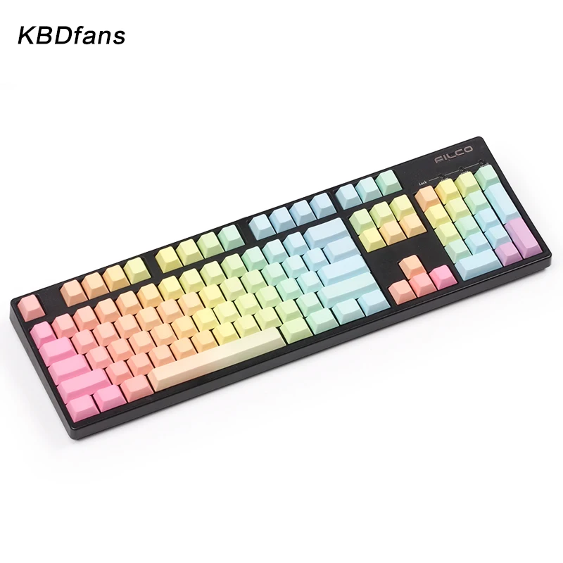 Пустой pbt keycap rainbow cherry профиль для mx Переключатель 104 клавиш|Клавиатуры| |