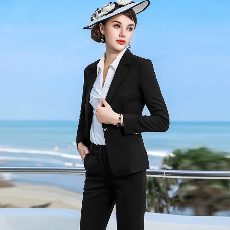 Женские деловые блейзеры костюмы с брюками для офиса большие размеры Офисная