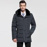 light down men 2021 new down jacket for men for europe and russia winter minus 40 degrees rex rabbit fur collar hood p317