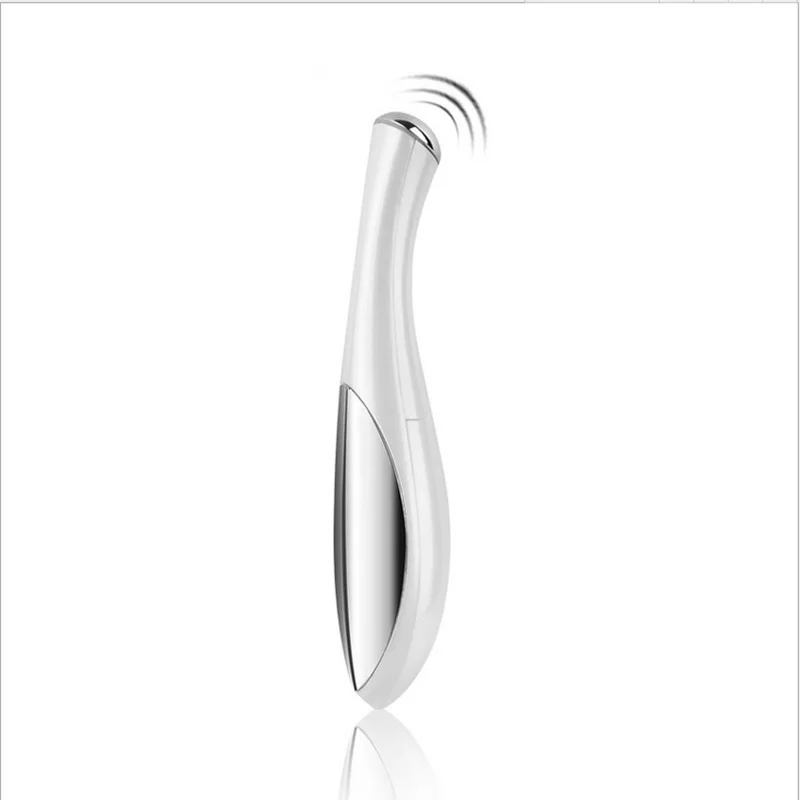White Электрический массажер для глаз, мини-средство для удаления морщин и темных кругов, антивозрастной массажер, Вибрационный инструмент лифтинга лица с отрицательными ионами - Цвет: White