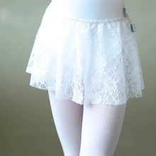 Для девочек черный белый цвет эластичные балетная юбка для