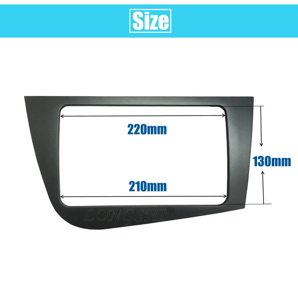 2Din Автомобиль фриз для 2005-2011 Seat Leon РЖС правая рука вождения радио головное устройство gps навигации Фризовая плиты панель рамка, 2 din