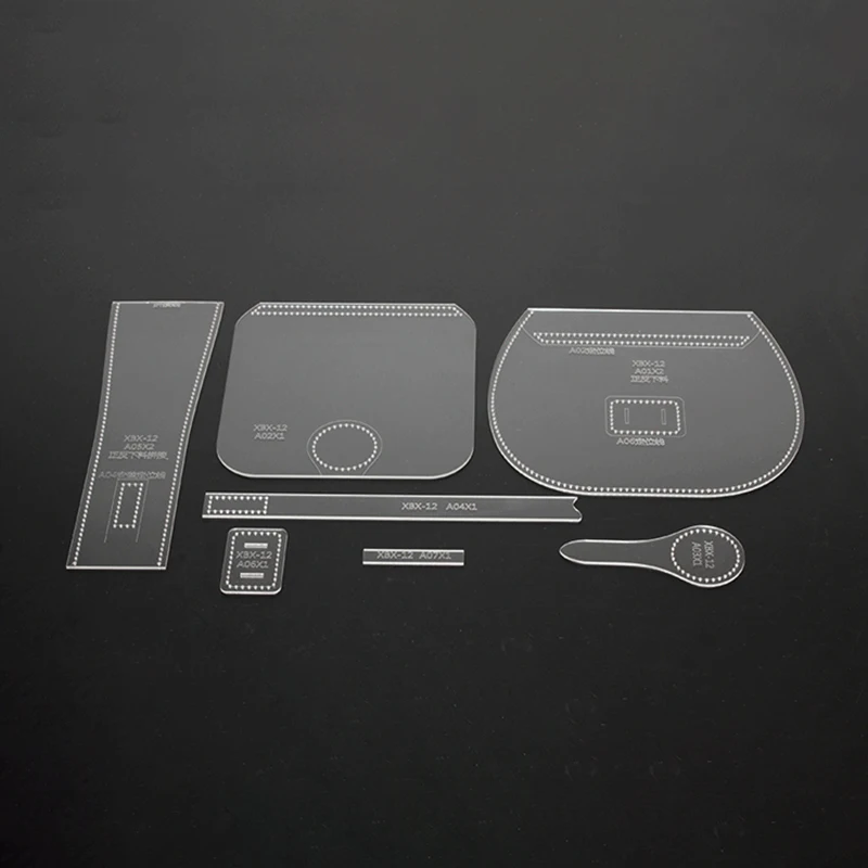 7 шт. акриловый кожаный инструмент шаблон винтажная сумка на плечо трафарета outil