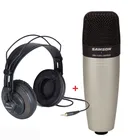 SAMSON C01 и SR950 конденсаторный микрофон и наушники для монитора для записи вокала и студийного мониторинга