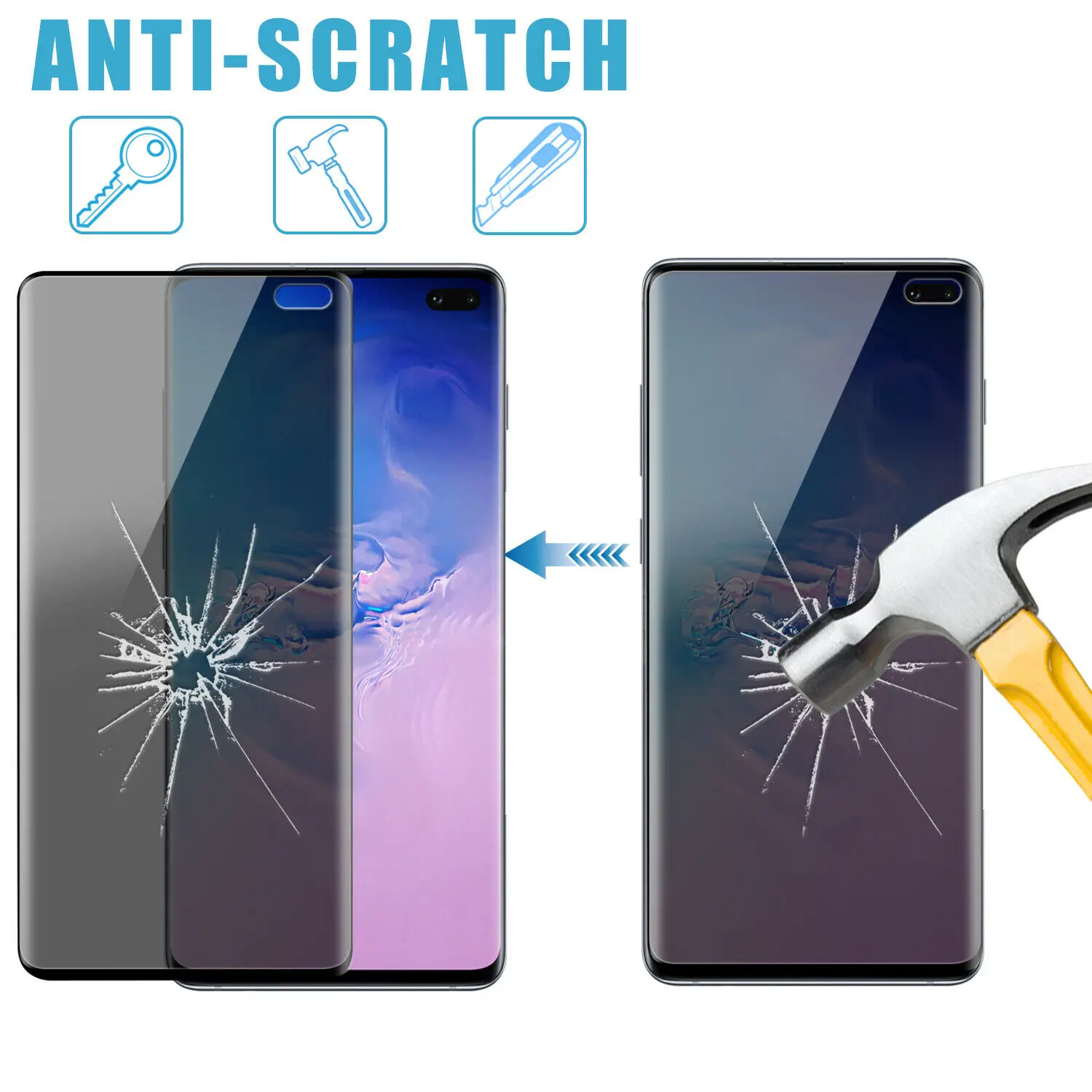 3D изогнутые Скрытая защитная пленка на экран для Samsung Galaxy S10 S20 S21 S10e Примечание 10
