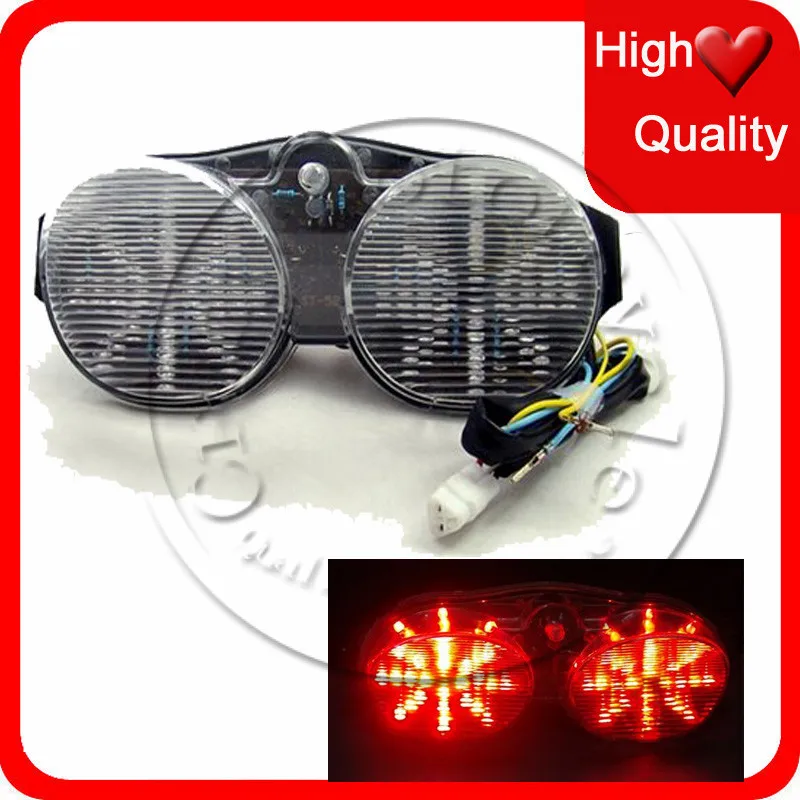 

Motorcycle LED Brake Tail Light Turn Signal For YAMAHA YZFR6 2001 2002 XJR1300 2005 2006 2007-2014 Motorbike Clear TailLight