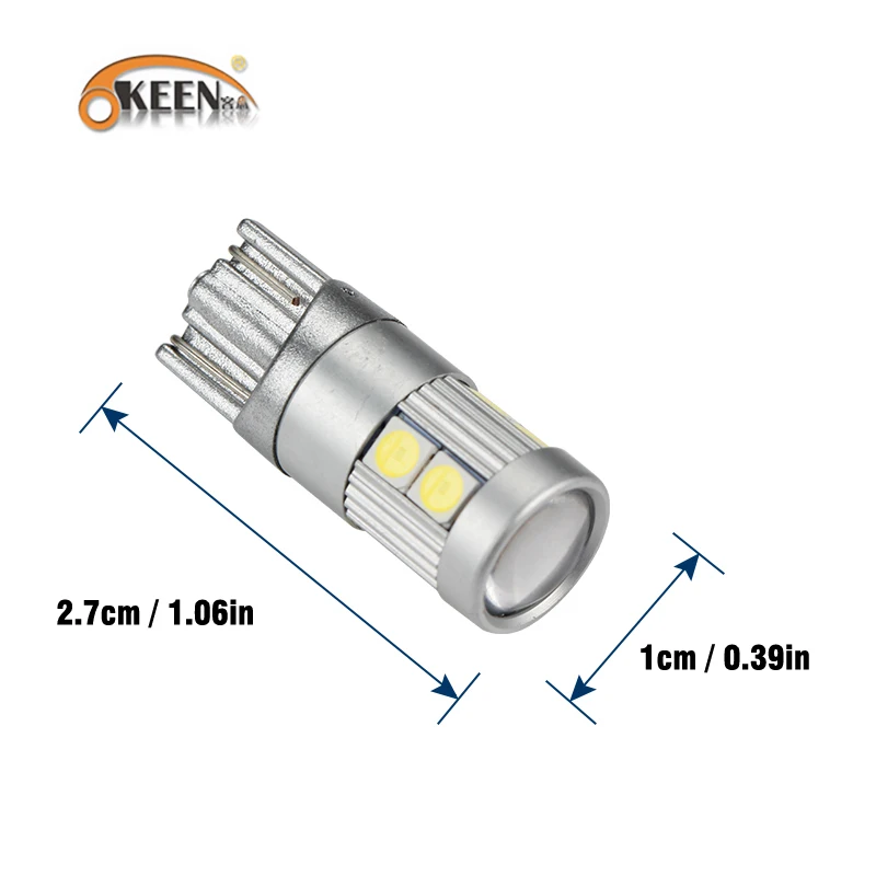 OKEEN 2 шт. T10 W5W 9SMD 3030 светодиодный автомобильный габаритный фонарь маркер лампа 168