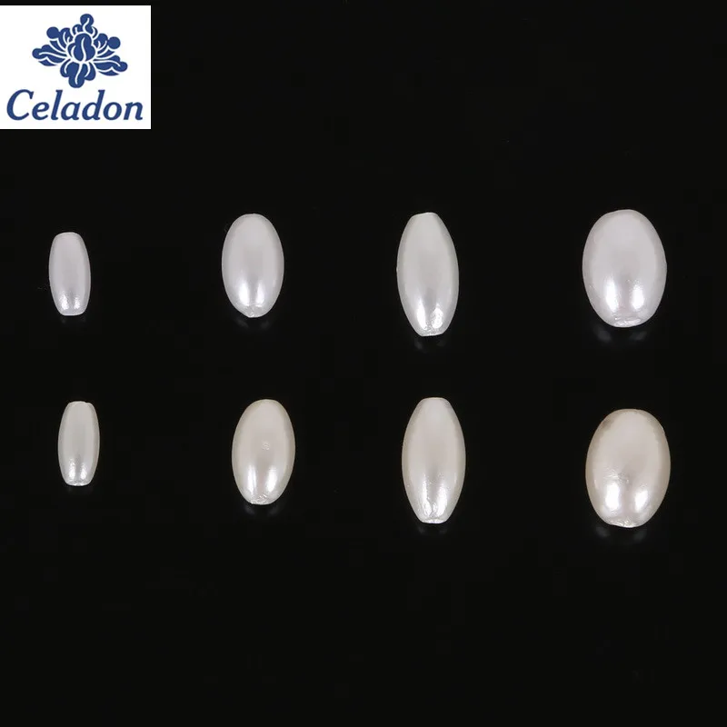 50-200pcs White&ampIvory Many Size Oval Shape&ampTear Drop Plastic ABS Pearl Loose Spacer DIY Beads For Jewelry Findings Making | Украшения
