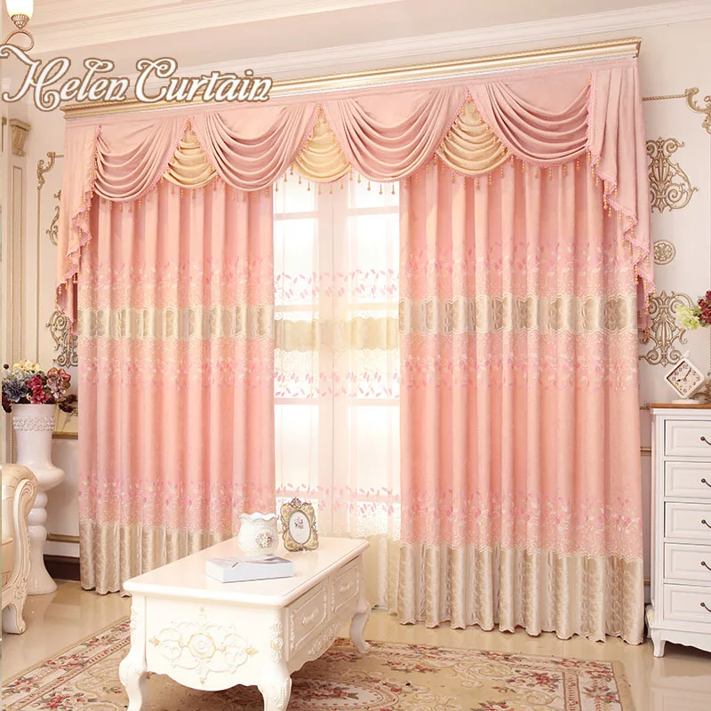 

Роскошная жаккардовая штора Helen, штора для гостиной с вышивкой Valance, тюль, занавеска для спальни, столовой, s 009
