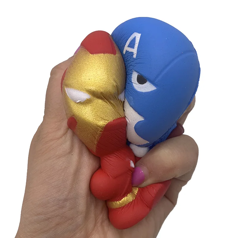 Marvel мягкие игрушки Мстители Человек-паук Капитан Америка Железный человек Халк Супермен фигура Венома сжимаемые игрушки для детей снятие стресса