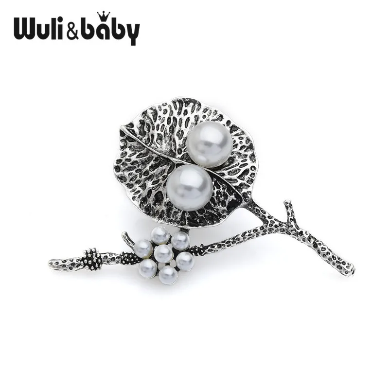 Wuli& baby, Винтажная брошь в виде дерева из искусственного жемчуга, булавки, женский Букет, пряжка на шарф, ювелирные изделия