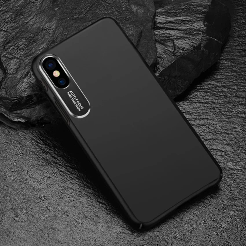 Сверхтонкий матовый Камера металла Защитный чехол для iPhone X телефон Жесткий PC