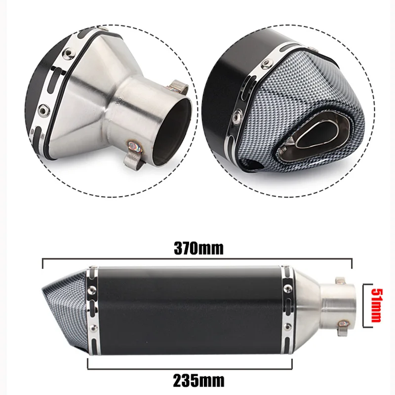 Универсальный мотоцикл для Akrapovic GP выхлопная труба глушителя ATV Байк скутер слипоны для CBR250 FZ8 CBR GSXR CB400 CB600