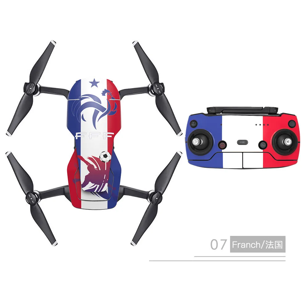 Стикеры для DJI Mavic Air Футбол игровую тематику 3M Водонепроницаемый наклейка скины Стикеры протектор страна стикер для дрона QIY26