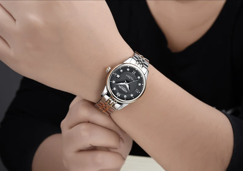 Carnival Tourbillon автоматические механические Брендовые Часы водонепроницаемые женские часы с кожаным ремешком Роскошные полностью стальные часы Relogio