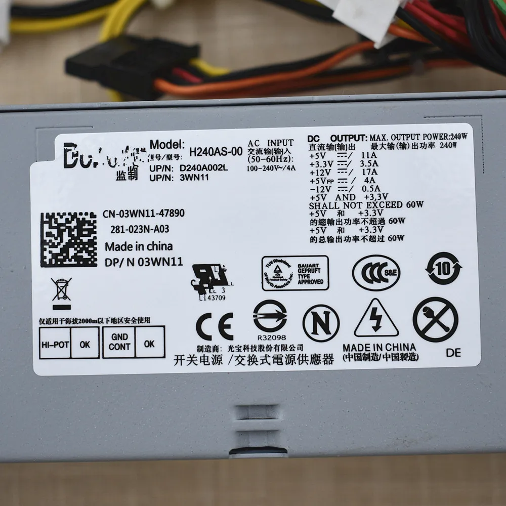 Блок питания для DELL OPTIPLEX 3010 390 790 990 SFF 2txym RV1C4 3WN11 592JG|Адаптеры ноутбуков| |