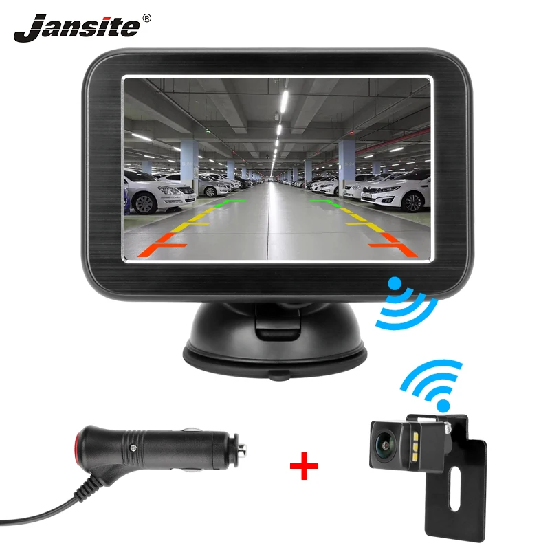Jansite 4 3 дюймов автомобильный монитор TFT lcd Автомобильный заднего вида система