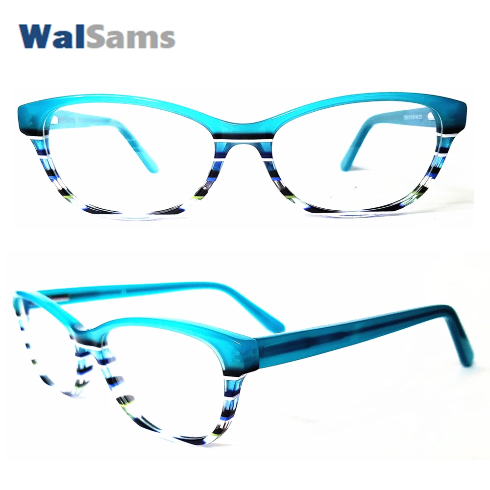 Женские овальные очки ацетатная оптическая оправа w. Пружинный нерецептурный