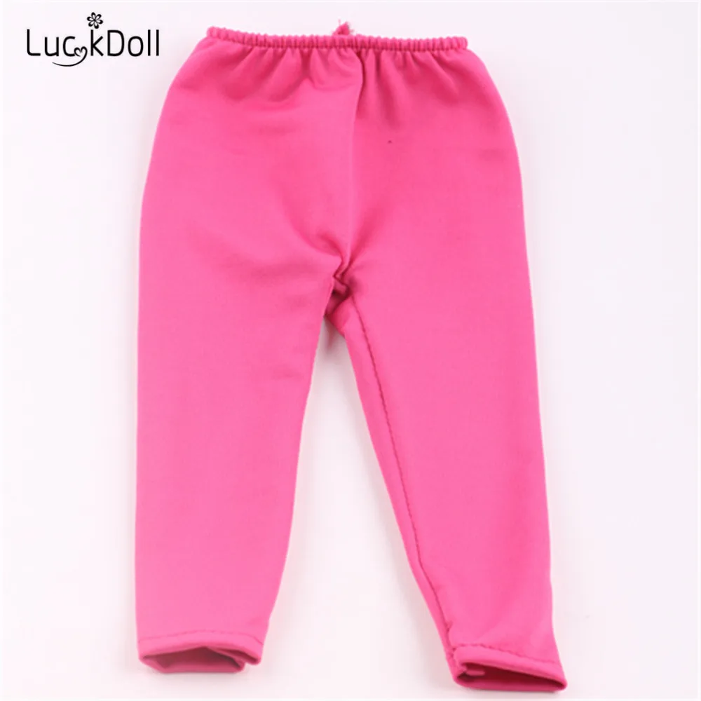 b866 LUCKDOLL Новые повседневные однотонные леггинсы подходят 18 дюймов Американский 43 см детская кукла одежда аксессуары, игрушки для девочек, поколение, подарок - Цвет: b866