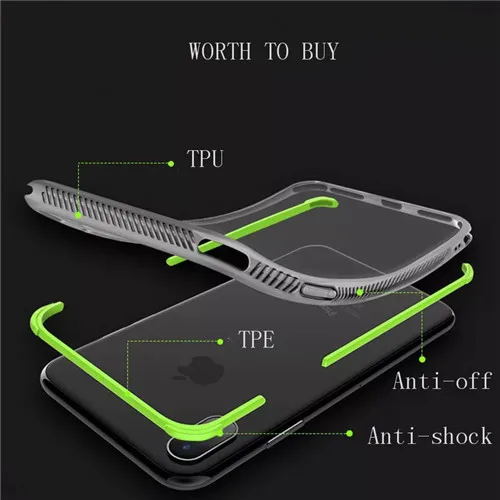 Anti-knock Silicon Case For iPhone 7 X cover Fashion Candy Color 3 in 1 Phone Pouch 6 6s 8 Plus Coque |