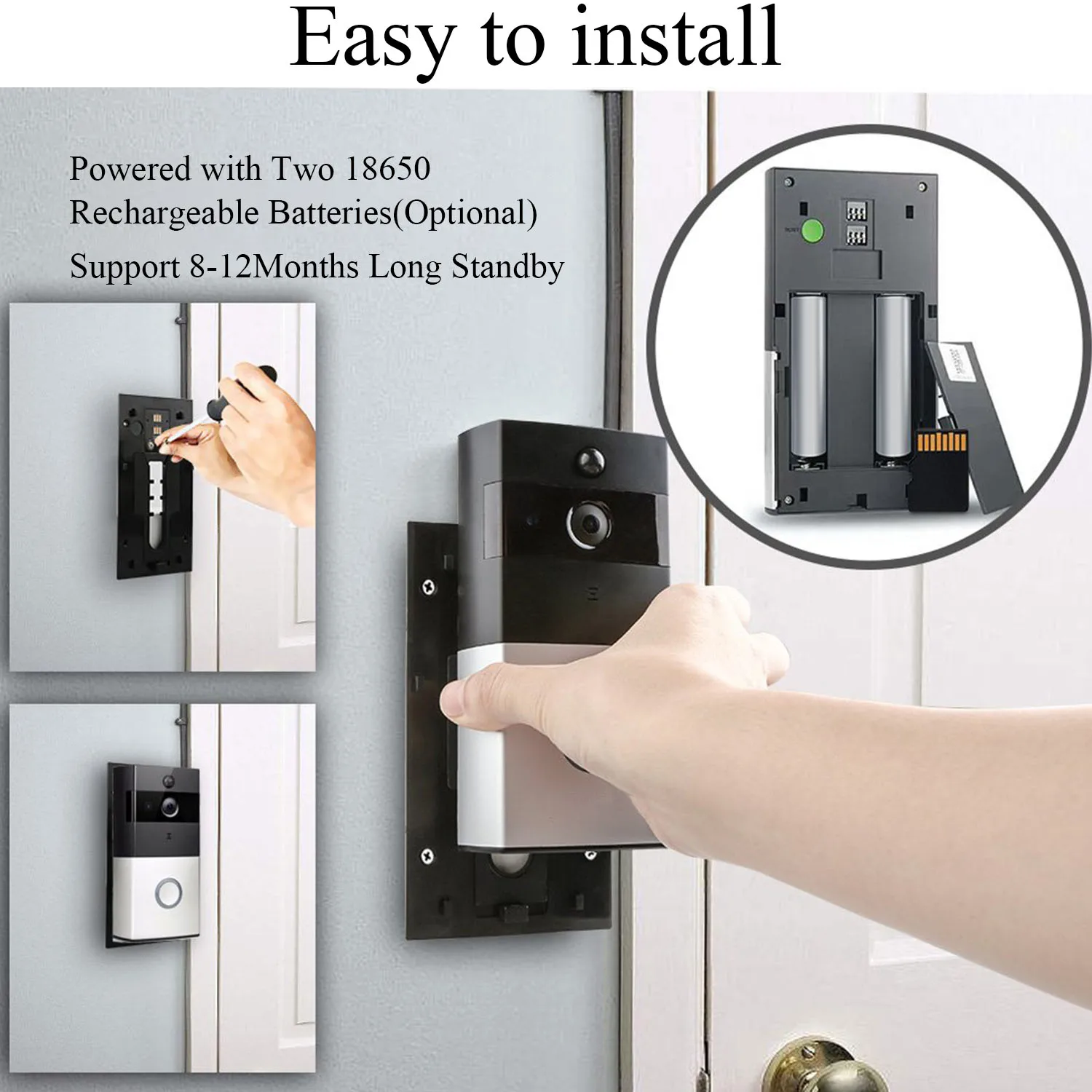 Беспроводной IP-видеодомофон Wi-Fi видеодомофон дверной звонок для квартир