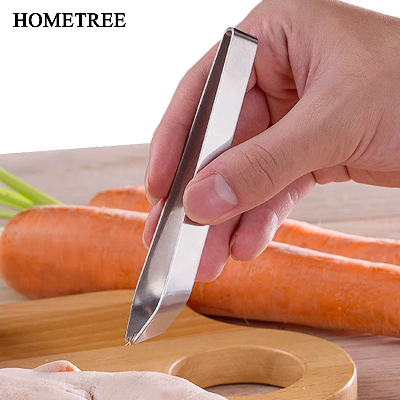 

HOMETREE Stainles Steel Fish Bone Clip Hair Clip Plucking Feather Clip Pick Fishbone Helper Cooking Kitchen Accessories H736