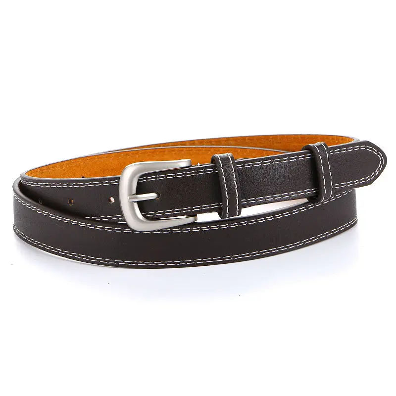 Ремень тонкий кожаный с серебристой пряжкой для мужчин и женщин|thin belts for women|thin beltbelts women |