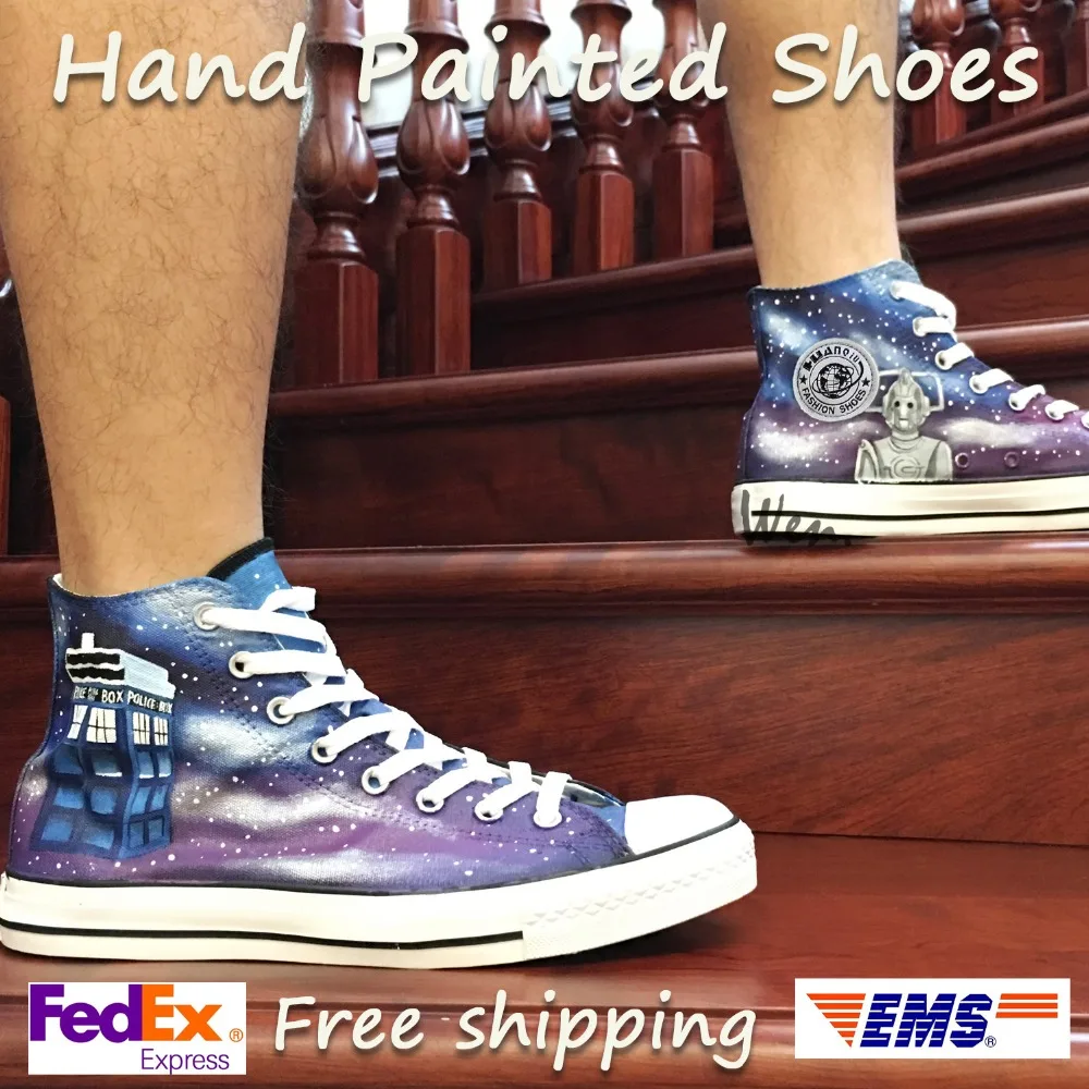 Вэнь дизайн на заказ ручная роспись кроссовки в виде далека из сериала Доктор Кто
