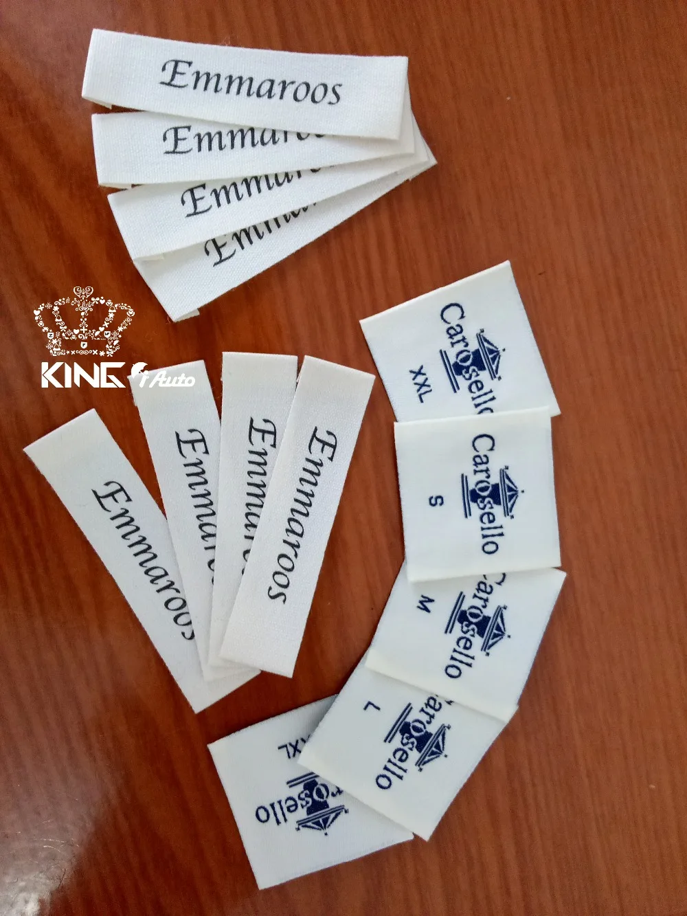 Известный логотип тканые этикетки/известный бренд Висячие бирки/вышитые