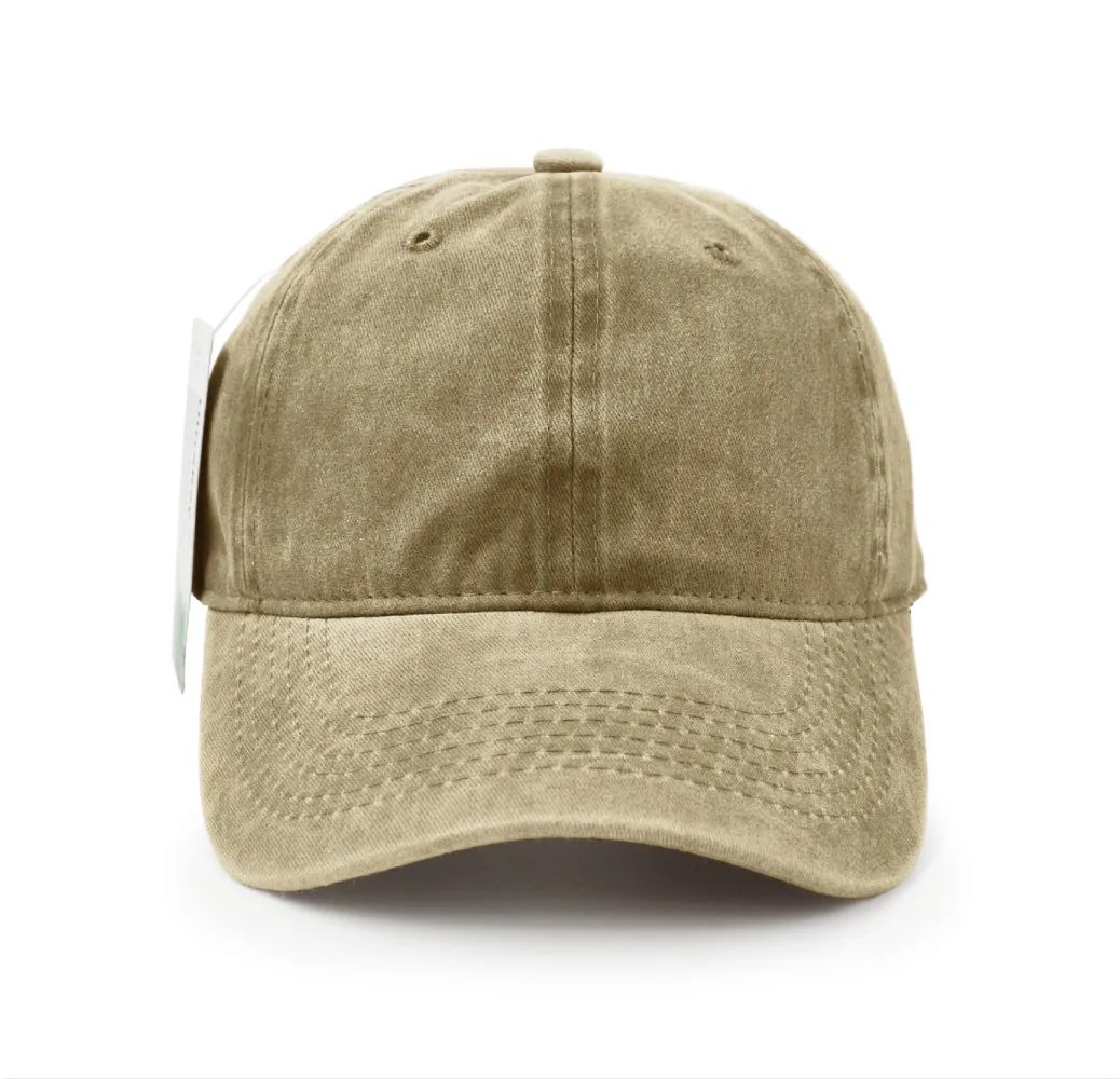 Бейсбольная кепка джинсовая помытая хлопковая регулируемая спортивная уличная