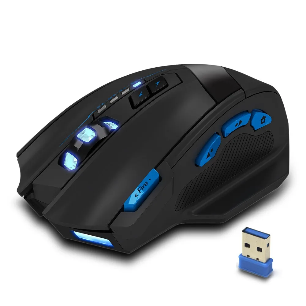 ZELOTES F 15 Двухрежимная игровая мышь 2500 точек/дюйм беспроводная Регулируемая DPI
