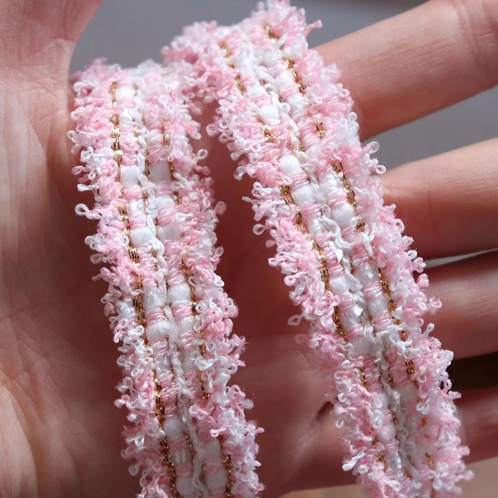 3 ярда 2 см ширина розовый кружевной отделкой плетеные Швейные кружевные ленты DIY