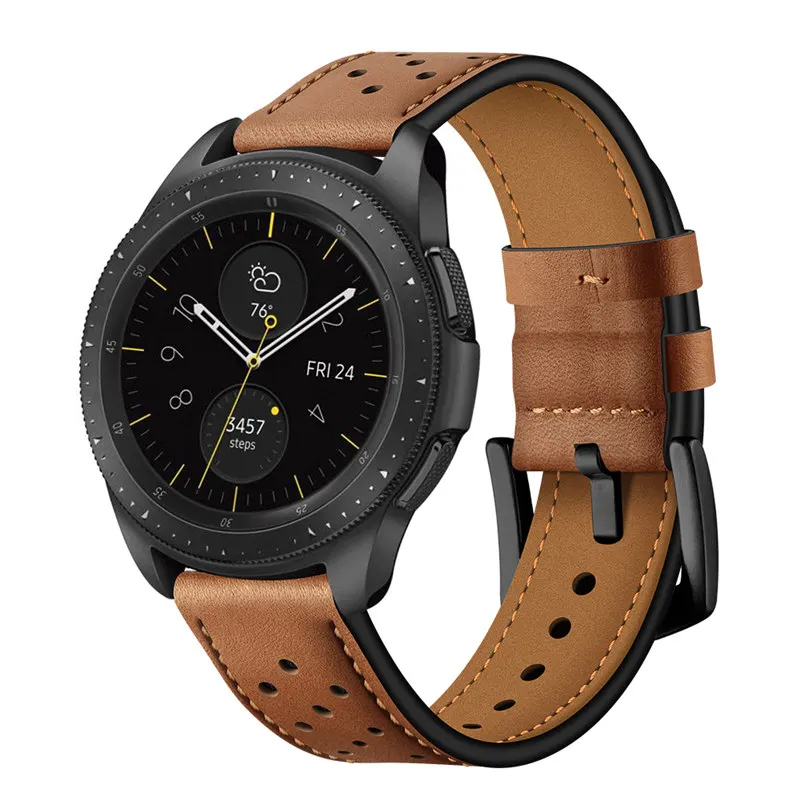 Кожаный ремешок для samsung Galaxy Watch 46 мм 42 мм gear S3 frontier/Классический 22 мм/20 мм браслет на запястье amazfit bip/bip 2