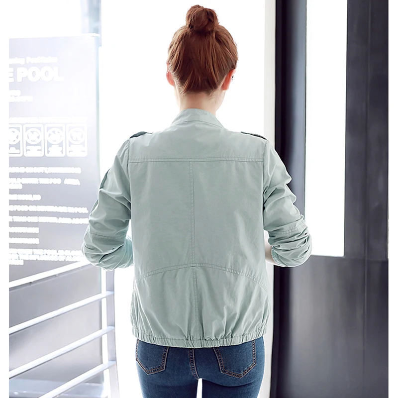 Новинка 2018 весенняя куртка с длинными рукавами женская осенняя и зимняя модная