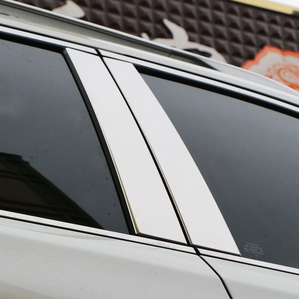 

8PCS/SET Window Pillar Trim Car Body Decorative Stainless Steel Strips Sticker For Nissan X-Trail Xtrail T32 2014 2015 2016