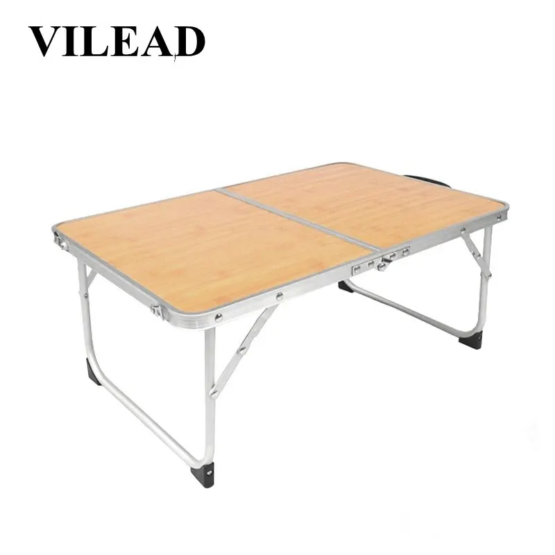 VILEAD портативный складываемый походный стол алюминиевый Сверхлегкий Водонепроницаемый складной пляжный Пешие прогулки для пикника и отдыха на природе путешествия 60*40*25 см