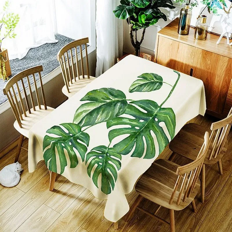 

Creative Plant Tree Flower Decorative Tablecloth Waterproof Thicken Rectangular Wedding Home Dining Table Cover Tea Table Cloth
