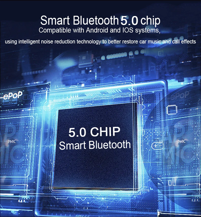 Громкая связь Bluetooth автомобильный комплект динамик авто беспроводной динамик телефон QC3.0 Быстрая зарядка fm-передатчик атмосферный светильник mp3-плеер