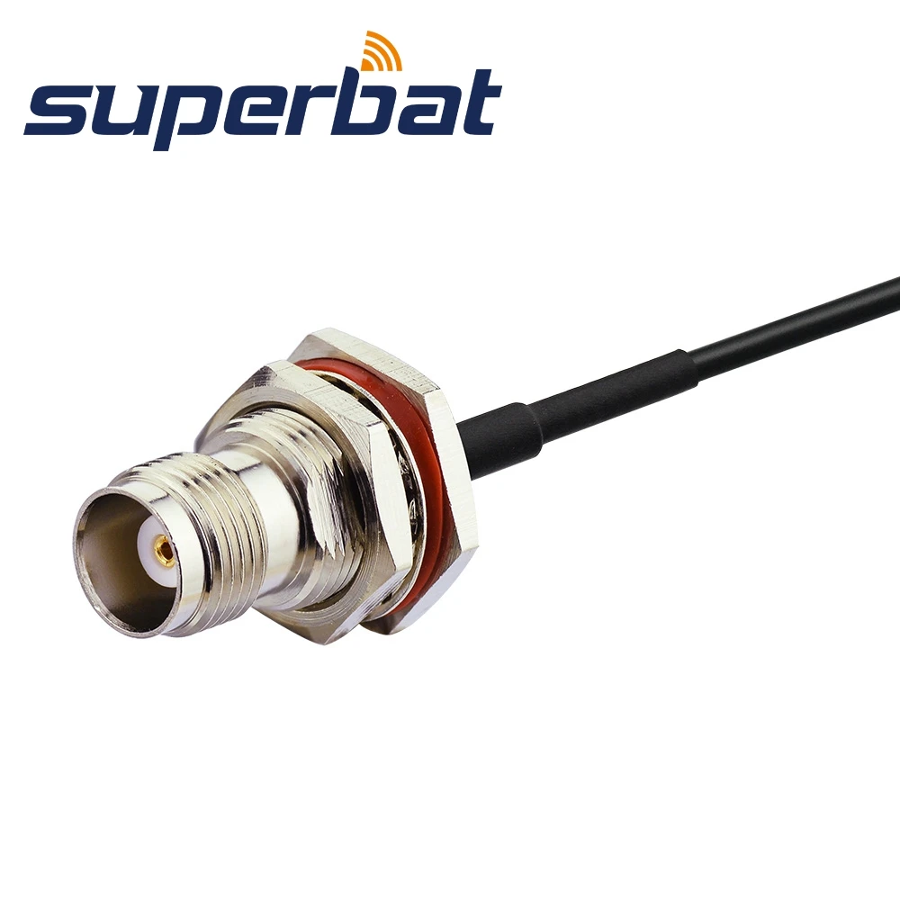 Superbat MCX прямой разъем для TNC перегородки с О образным кабелем RG174 15 см