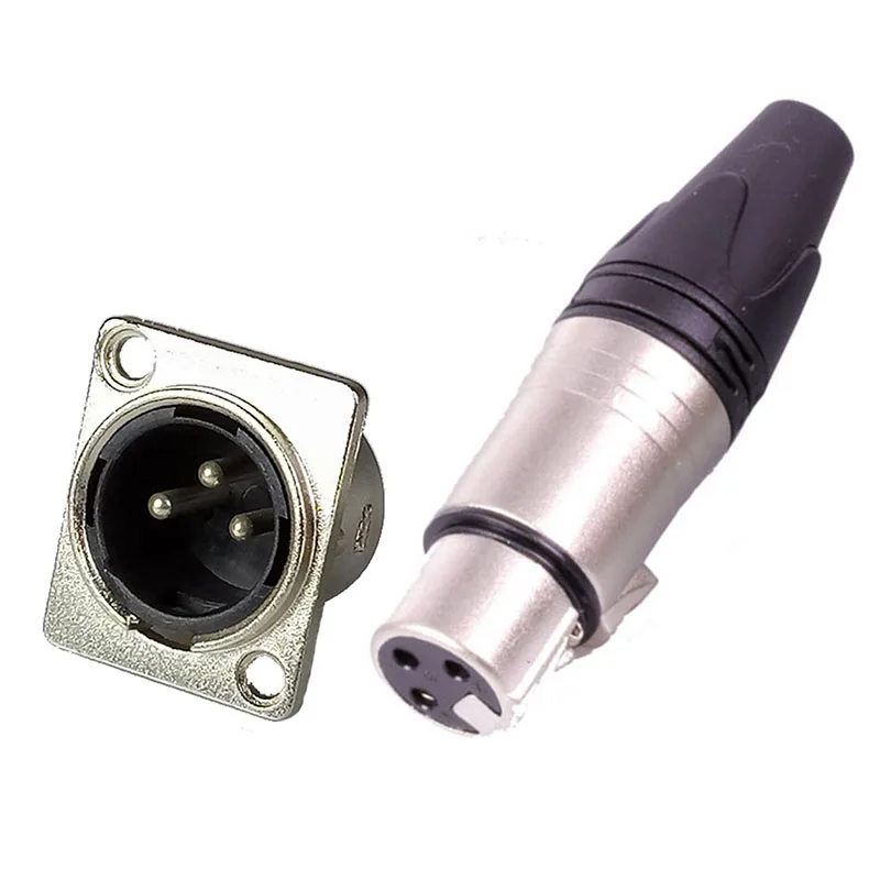 2 комплекта/4 шт 3 Pin XLR разъем в комплекте штекер Панель Крепление Шасси + гнездо