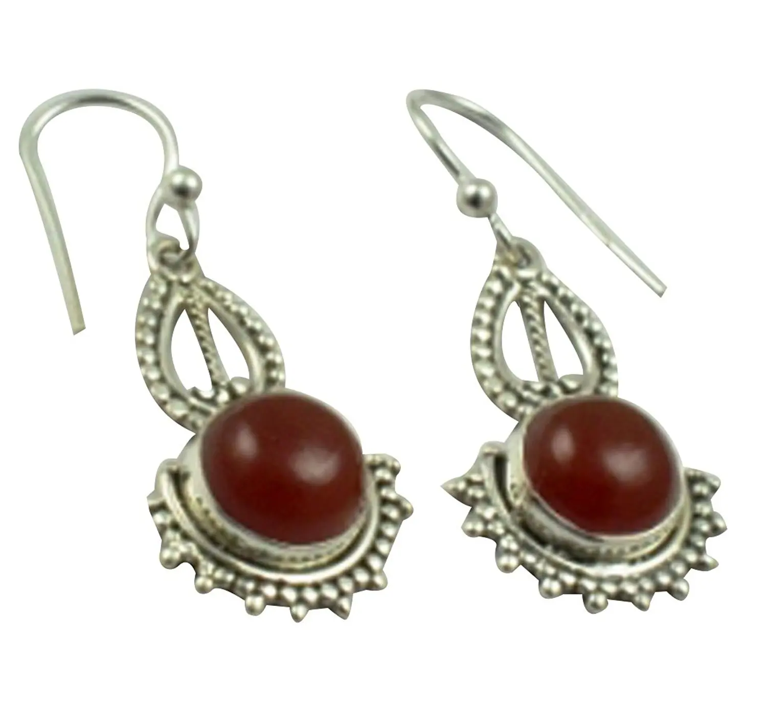 Серьги Lovegem из настоящего сердолика серебро 925 пробы 34 5 мм AE2138|Серьги-подвески| |