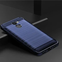 Silicon Bumper Huawei Prime 2017 Soft Phone Case Carbon Fiber Cover for Huawei Prime TRT-L21 TRT-L53 TRT-L21A Back Cover